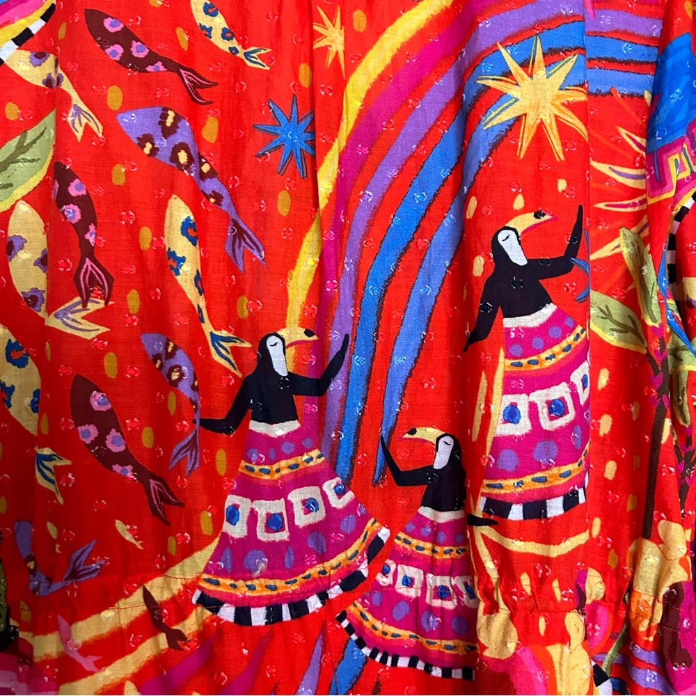 Farm Rio Magic Forest Mini Dress, L - Picture 9 of 10
